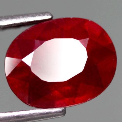NATURAL RUBY TOP BLOOD RED Oval Cutting Gemstone Batu Rubi Merah Asli 100% Madagascar Untuk