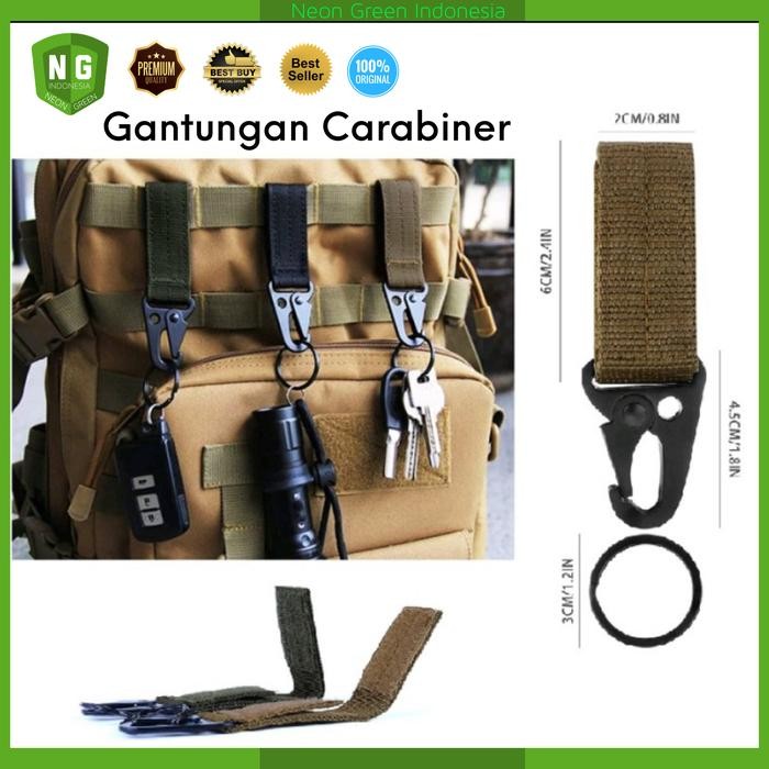 Gantungan Kait Sabuk Kunci Ransel Hiking Quickdraw Carabiner CA-116