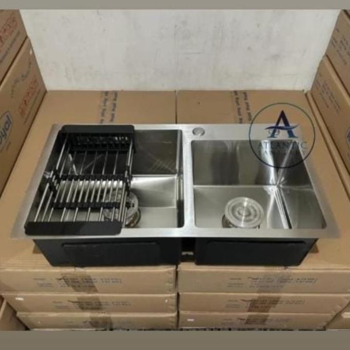Royal kitchen sink Contempo Doppio/bak cuci piring Royal Contempo Doppio 2 lubang stainless/wastafel