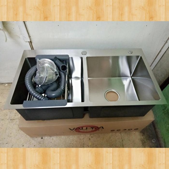 bak cuci piring 2 lubang stainless valpra