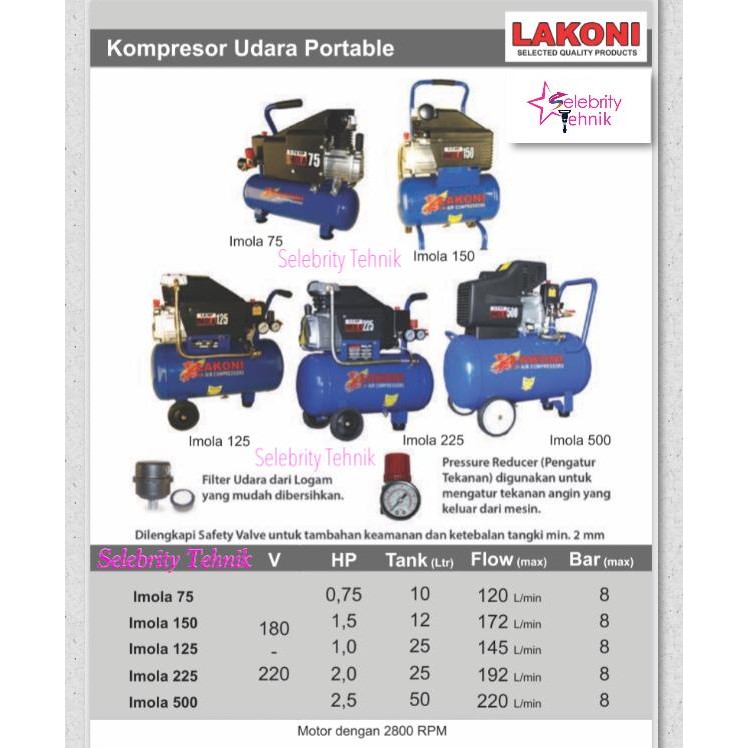 KOMPRESOR ANGIN LAKONI IMOLA 125 LAKONI