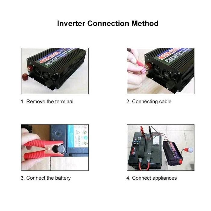 POWER INVERTER DC TO AC 4000 WATT PURE SINE WAVE DC 12V 24V 48V AC 220V
