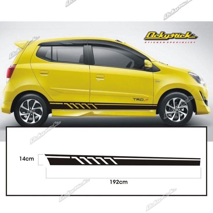cutting sticker AGYA / AYLA striping body stiker mobil 07