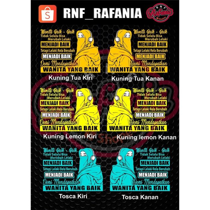 STICKER SKOTLET KACA PINTU/BODY MOBIL TRUCK/PICK UP/L300 WANITA BAIK -