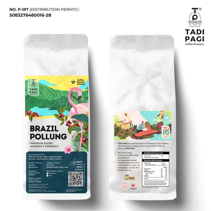 

Brazil Pollung Premium Blend Espresso 500 gram Roast Bean Coffee