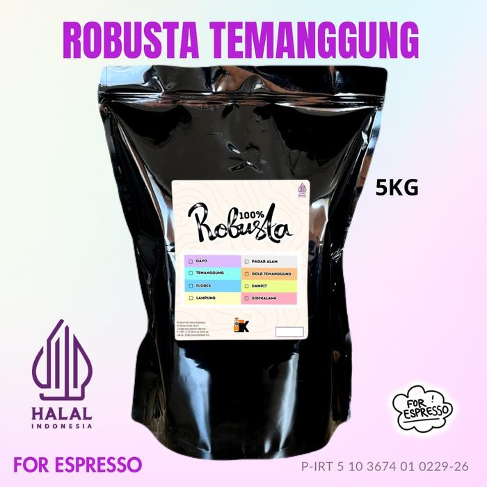 

Kopi Robusta Temanggung / Es Kopi Susu / Espresso Blend 5kg
