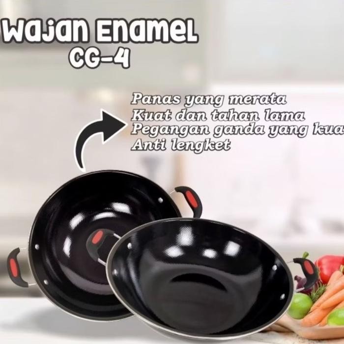 Wajan Texania 34cm Wajan enamel serbaguna