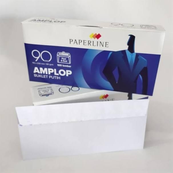

AMPLOP PUTIH PAPERLINE 90 PANJANG SEAL 110X230MM 80GSM ISI 100 PIECES KODE 172