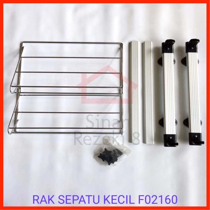 Rak Lemari Sepatu F02160 Bracket Fitting Engsel 2 Susun