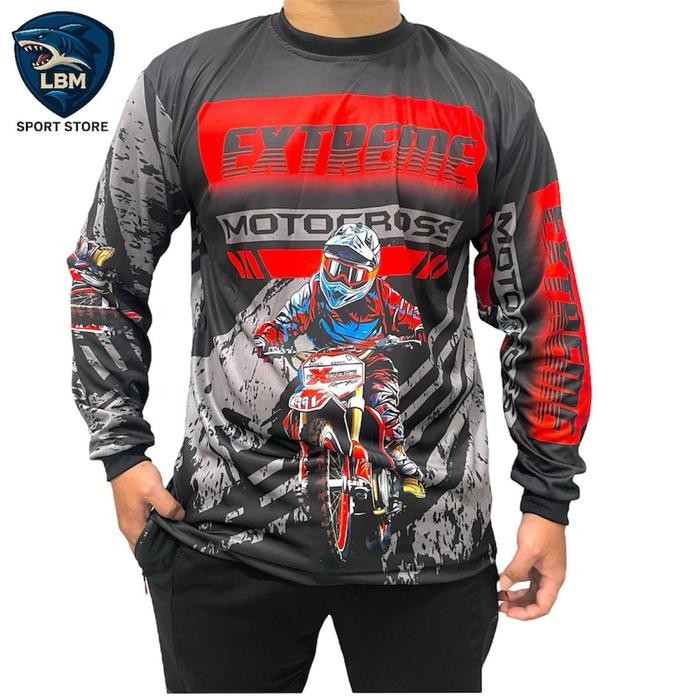 Trail Kaos KLX Uni Baju Motor Cross Dewasa untuk Olahraga