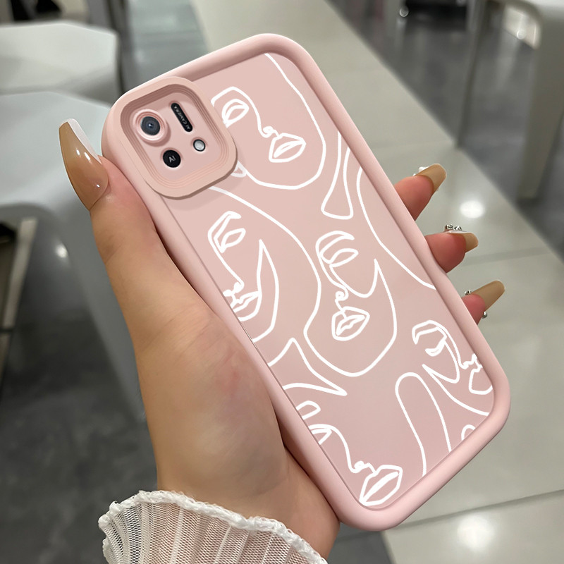 Casing Hp untuk OPPO A16K A16E  Case Casing HP Softcase ponsel silikon tahan Kasing Seni Abstrak Waj