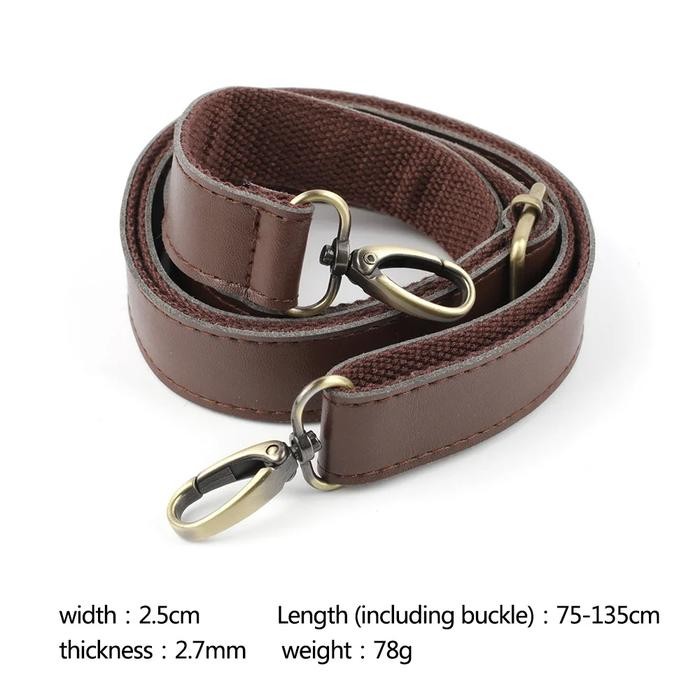 Strap Tas Tali Selempang Kulit Asli Sapi - Strap Bag Leather Premium - Tali Tas Slingbag Kulit