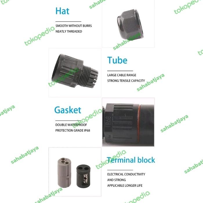 Ip68 Waterproof Wire Connector Sambungan Kabel Tahan Air/Anti Air