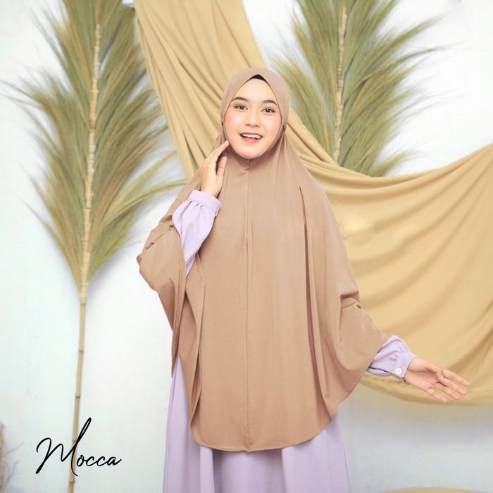 Jilbab Bergo Aisyah Jumbo Tali Non Pet Pad Syari Jersey Premium