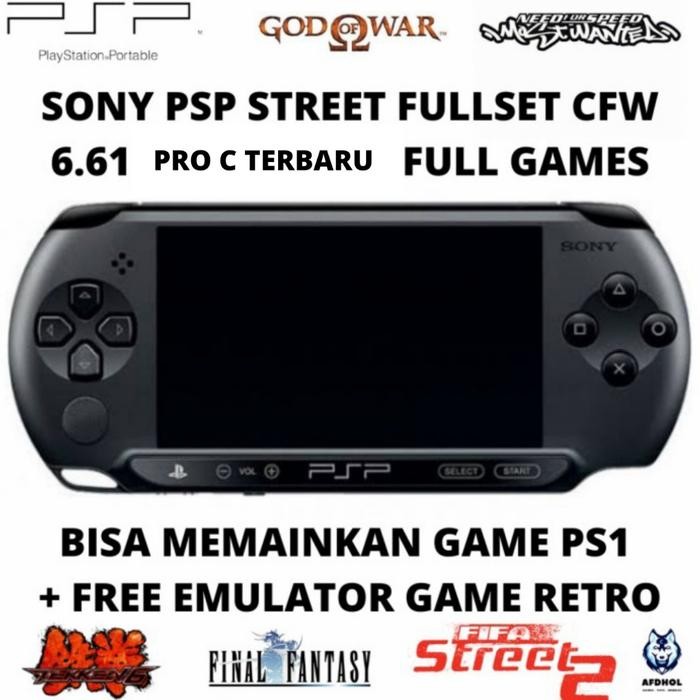 SONY PSP STREET E1000 CFW 6.61 FULL GAME PSP SLIM 2000 3000 GO PS1 PSX