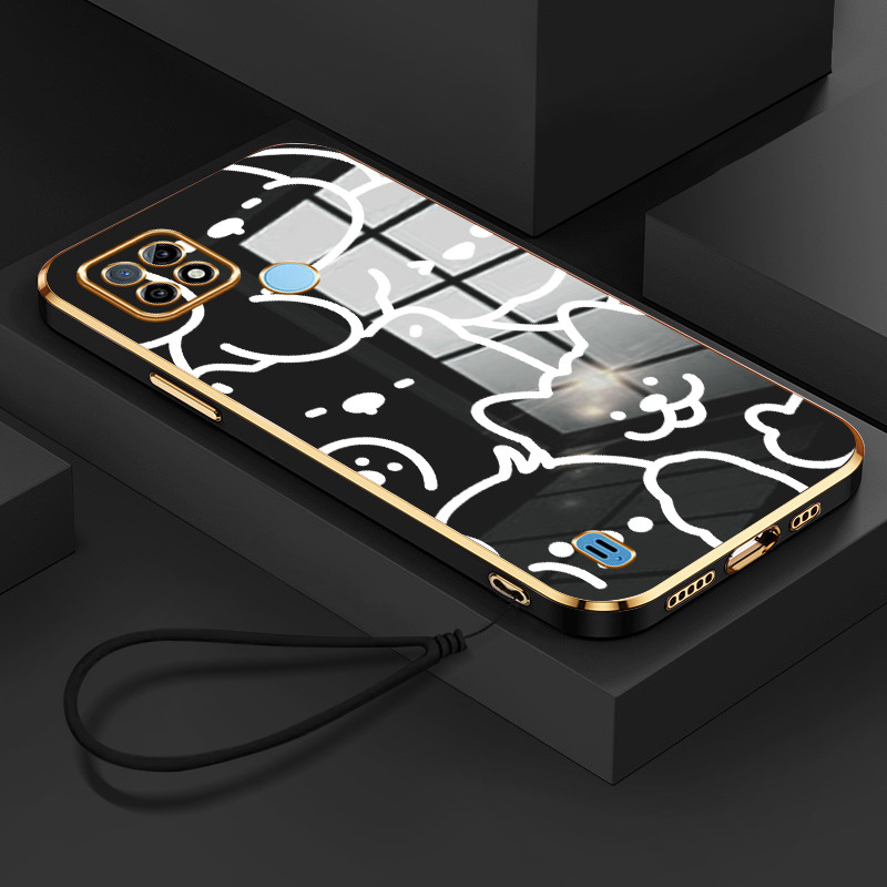 Casing Hp Untuk Realme C21 C21Y C25Y Case Casing pola Tali kucing anjing Kesing HP Cesing Silikon So