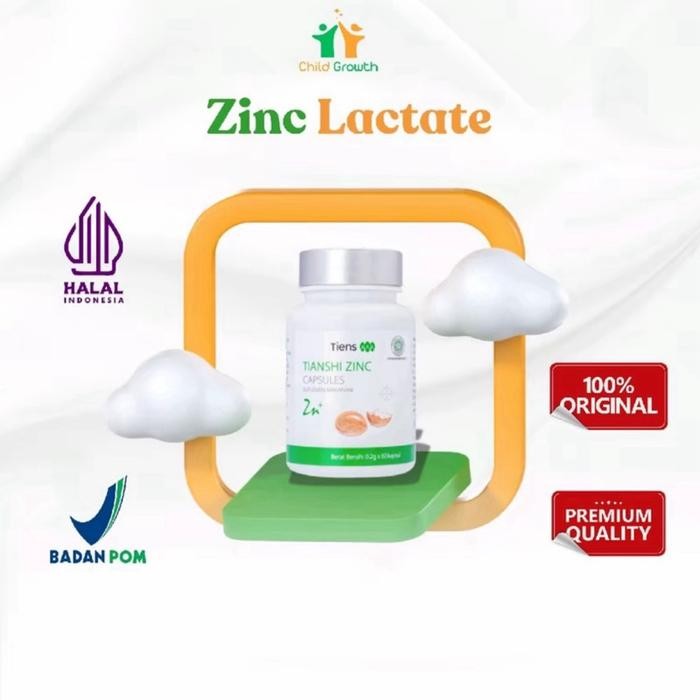 TIENS - Tiens Zinc Anak Vitamin Penafsu makan anak Suplemen Tinggi Anak Zinc Tiens 1 Botol