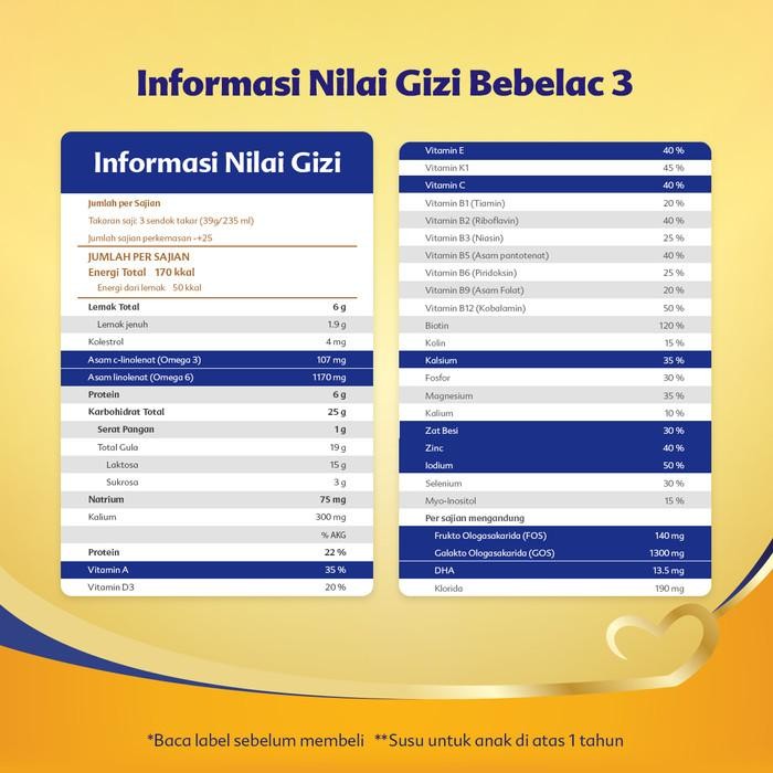 

(Expert) Bebelac 4 HiQEQ Madu 1000 g - Susu Pertumbuhan