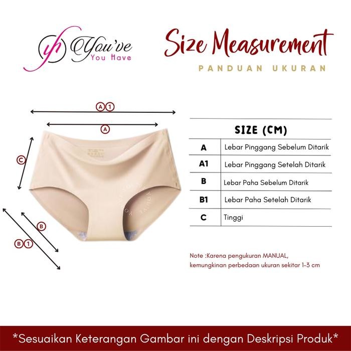 You'Ve (Youhave) 3Pcs Korset Celana Dalam Wanita Cd Wanita Korset Maxi Pakaian Dalam Wanita 300035