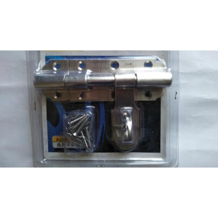 Grendel Gudang Stainless Steel 4In / Grendel Gembok / Overval Gembok