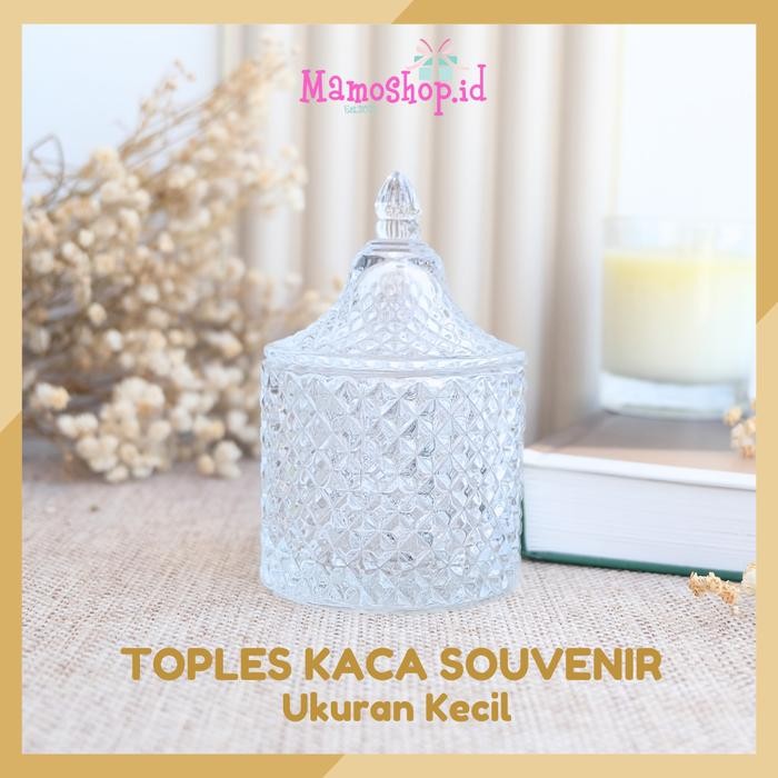 Cryal Jar TG039 Diamond Pattern / Candy Jar / Toples Kaca / Jar Kaca