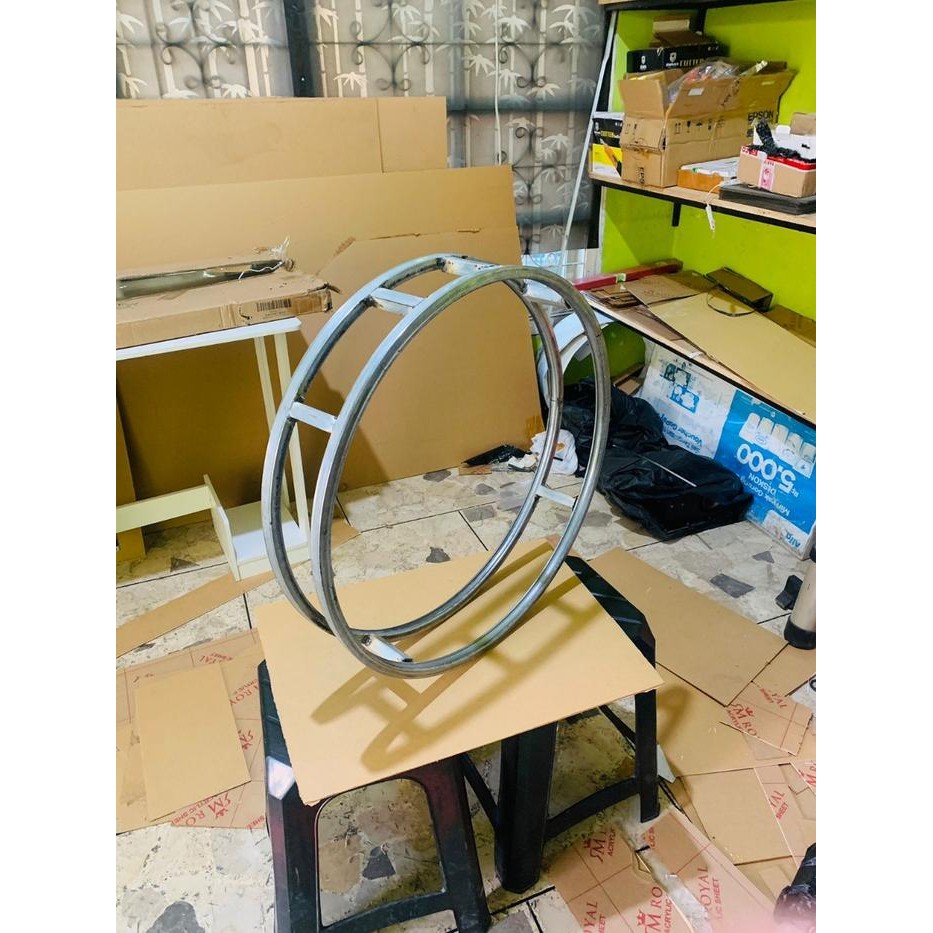 Rangka Neon Box Bulat / Rangka Hollow Neon Box Diameter 30 - 100 Cm