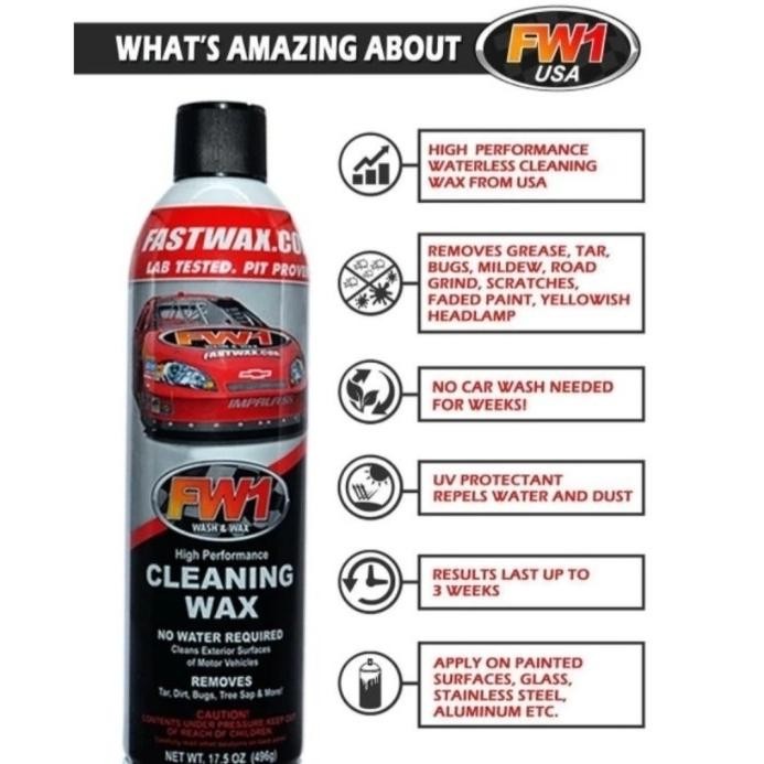 FASTWAX FW1 CLEANING WAX / WASH AND WAX / ANTI JAMUR / ANTI GORES
