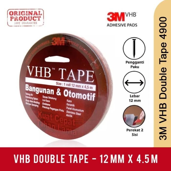 

Stok Baru 3M VHB Double Tape , 12 mm x 4.5 M