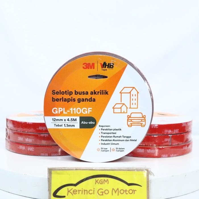 

Stok Baru DOUBLE TAPE 3M VHB 12mm X 4,5m LEM BOLAK BALIK