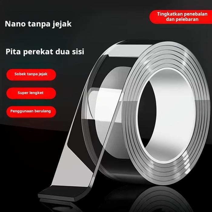 

Stok Baru B Lem nano akrilik transparan perekat dua sisi tahan air viskositas tinggi pita nano