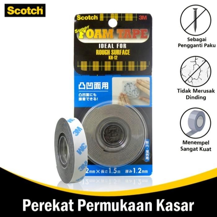 

Stok Baru Dobel Tape Super Strong Dengan Daya Rekat Terkuat 3M Scotch KH-12