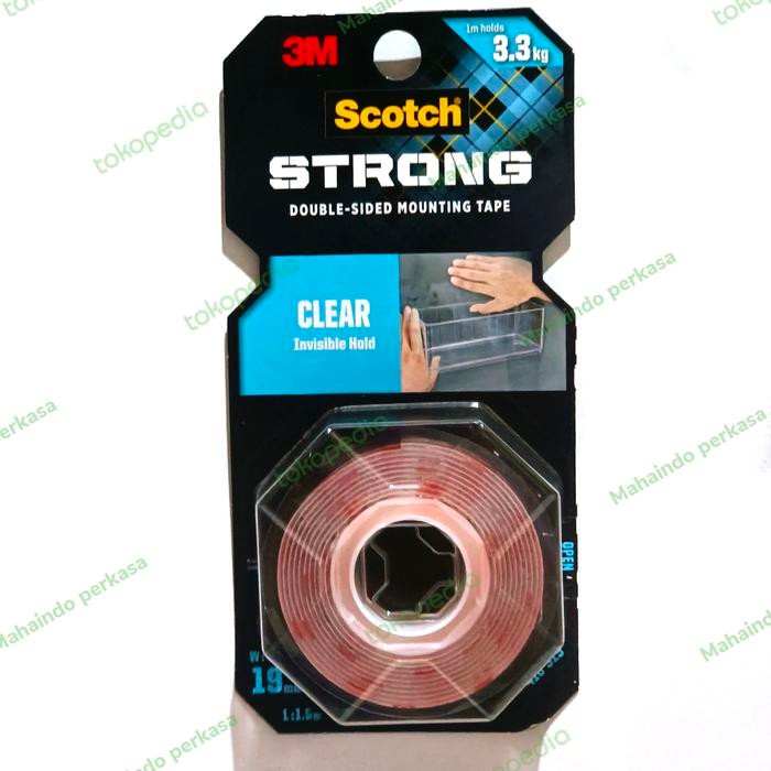 

Stok Baru 3M Scotch Strong - Double Tape 410-S19 - 3M Clear Super Kuat 3.3kg