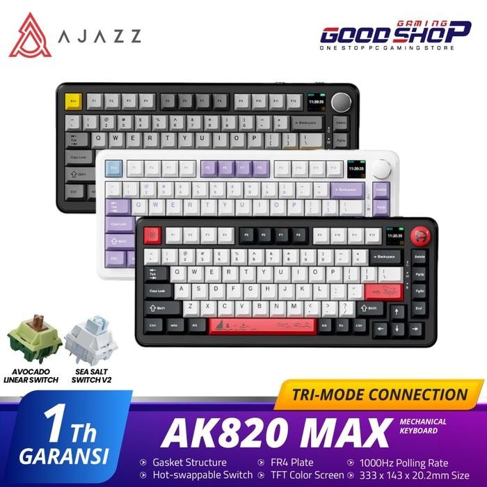 Ajazz AK820 MAX AK820MAX With Screen Mechanical Keyboard