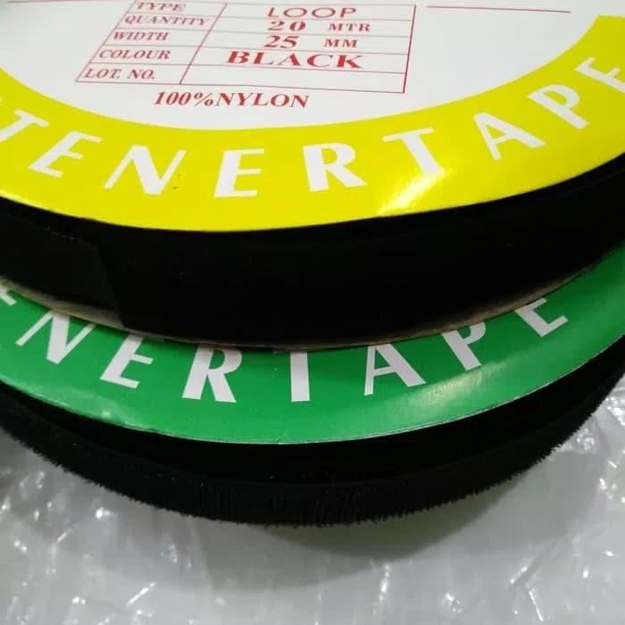 

Stok Baru velcro hitam lebar 2,5 cm. 1 rol /magic tape/prepet/pita perekat