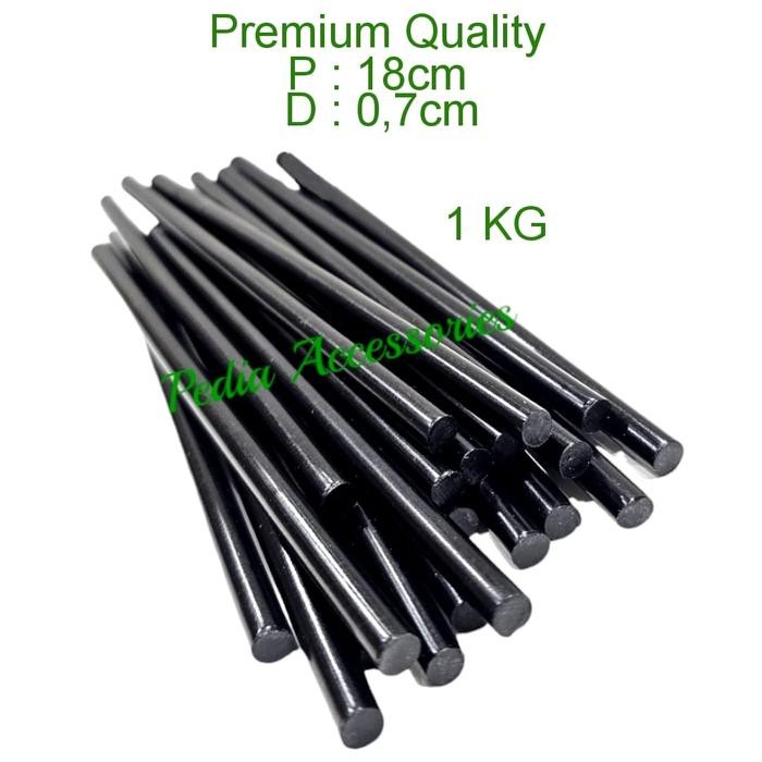 

Stok Baru 1KG HITAM Isi Lem Lilin Tembak GlueGun Kecil LemLilin Bakar 18cmx7mm