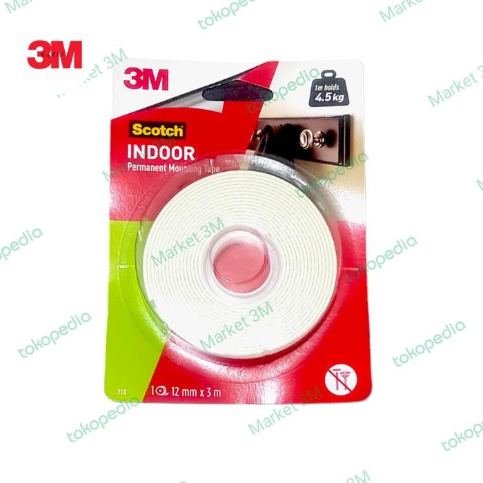 

Stok Baru Double Tape 3M Mounting Indoor 12 mm