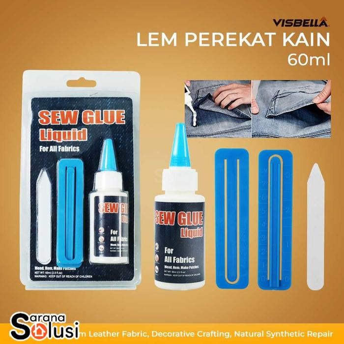 

Stok Baru Cairan Liquid Lem Perekat Kain Kulit Sew Glue 60ml