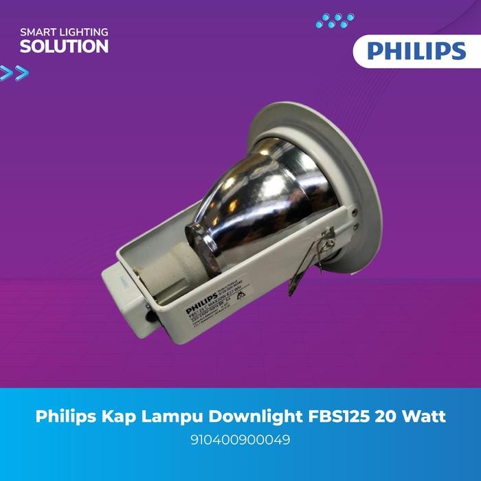 PHILIPS DOWNLIGHT FBS125 C WHITE - MAX 20W E27 *LAMP NOT INCLUDED