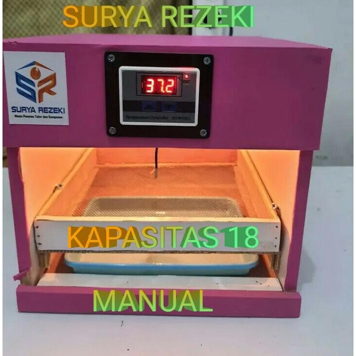 Promo Terbatas Mesin Tetas Telur Manual Kapasitas 18 Butir Lengkap Dengan Nampan Air, Thermostat,