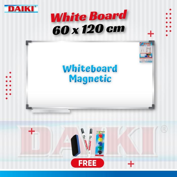 

Terlaris Whiteboard / Papan Tulis Magnetic Daiki Uk 60X120 Cm Ongkir Termurah