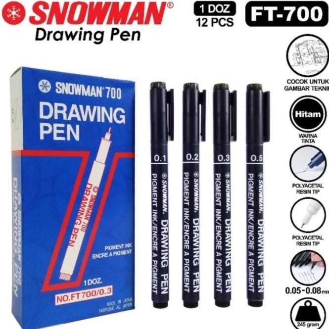 

Terlaris Drawing Pen Snowman Ft 700 0.05 0.1 0.2 0.3 0.4 0.5 0.6 0.7 0.8 Mm - 1 Lusin Isi 12 Pcs