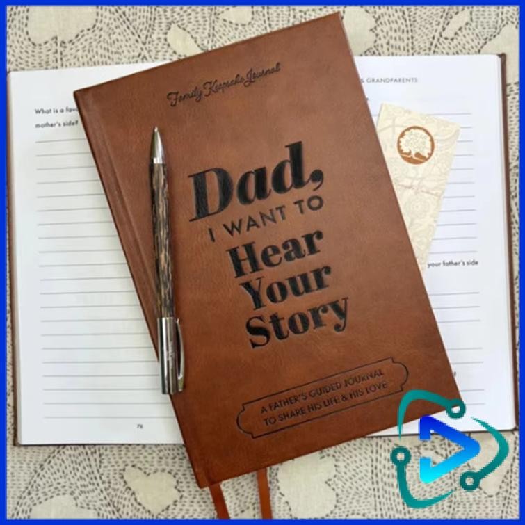 

BOKME Buku Jurnal Leather Journal Personalized Father Guided Notebook - BK3