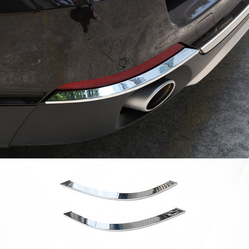 1Pair Silver Car Rear Fog Light Lamp Cover Trim Strip For BMW X5 F15