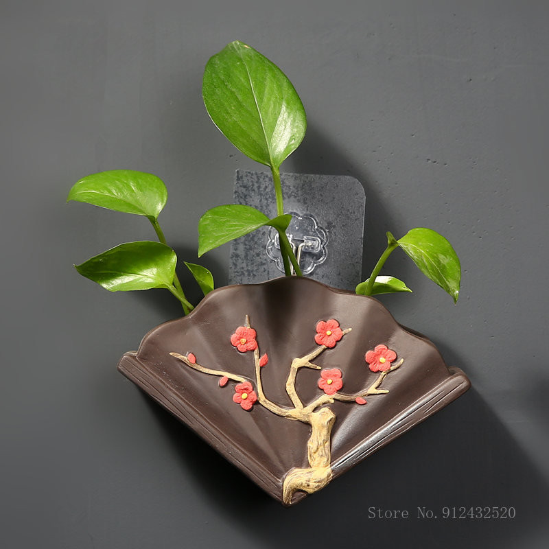 Kreatif hijau nanas hidroponik gantungan dinding pot bunga keramik