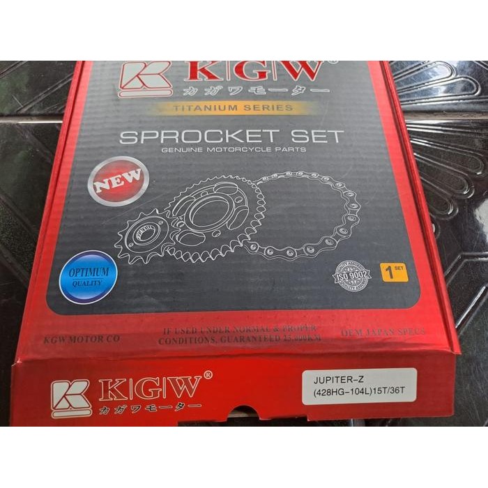 Gear Set Gir Paket KGW Kagawa Jupiter Z old / burhan / vega / f1zr 15T