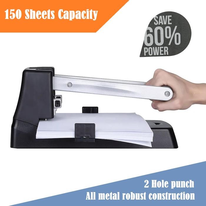 

Heavy Duty Punch 2 Hole / Pembolong Kertas Besar / Pelubang Kertas 150 Lembar / Paper Punch 2 Lubang
