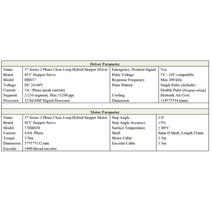 Nema 23 Closed Loop Hybrid Stepper Servo Motor 3 Nm Driver Kit