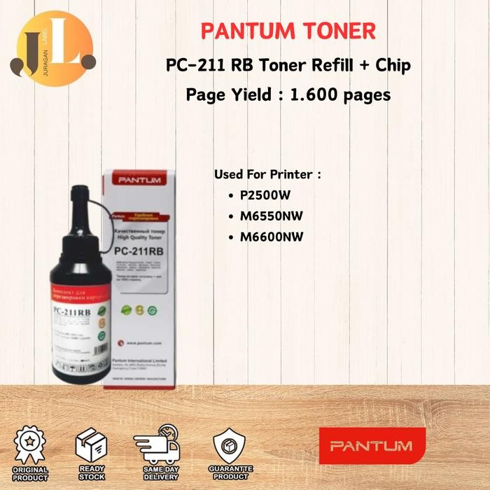 Toner Pantum PC-211RB Refill PC211RB for P2500W M6550NW M6600NW