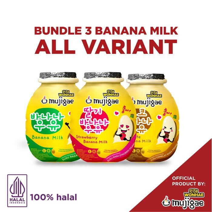 

Bundle Isi 3 Mujigae Banana Milk All Varian / Minuman Susu Rasa Pisang