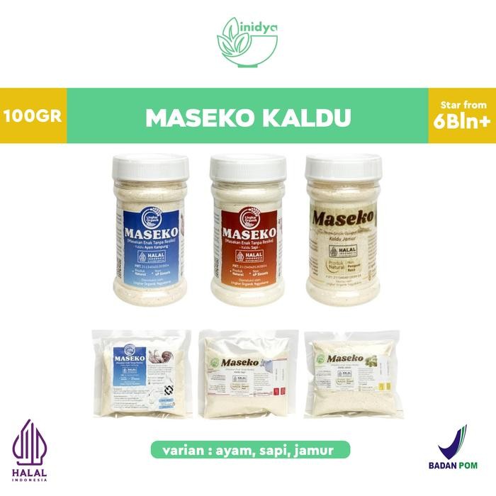 

LINGKAR ORGANIK Maseko Kaldu Mpasi Sehat Non Msg 100gr Bumbu Kaldu Ayam , Sapi dan Jamur dengan